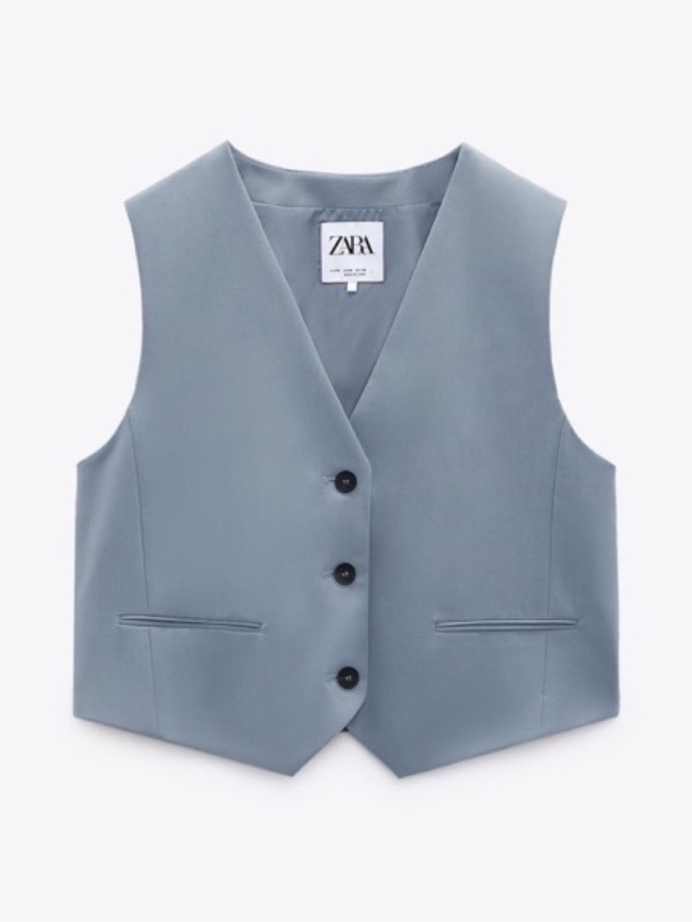 ZARA Light Gray Women's Blazer - Classic Single-Breasted Jacket